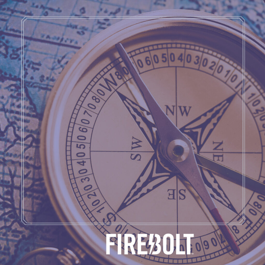 Compass with Firebolt logo
