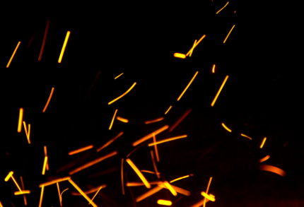 Sparks from a forge