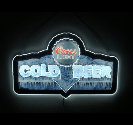illuminated LED Krystal sign for Coors Light