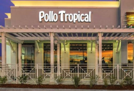 Pollo Tropical building and outdoor text signage