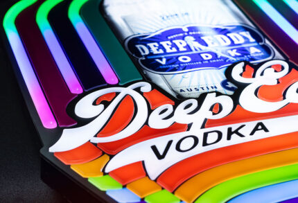 Illuminated Eco-Neon sign for Deep Eddy vodka