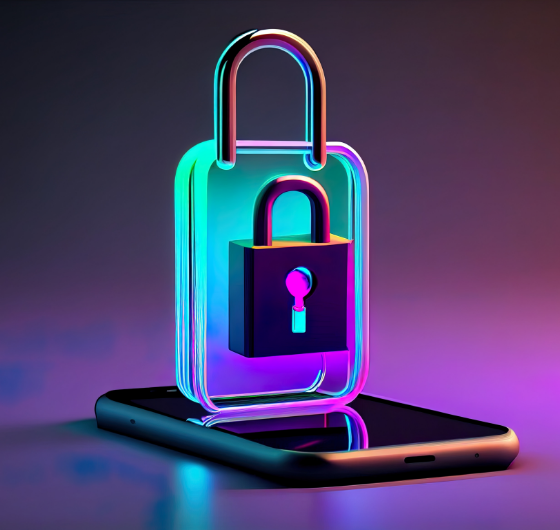 3d render of a padlock