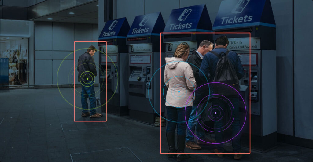 Glimpse AI vision detection of commuters at a ticket dispenser data-driven decisions